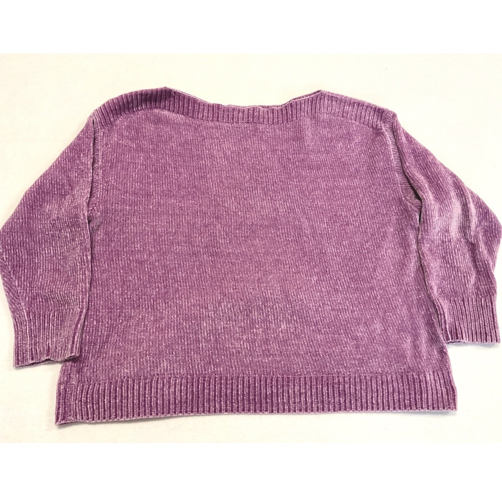 Tommy Bahama Purple Chenille Sweater Relaxed Boatneck Pullover XL